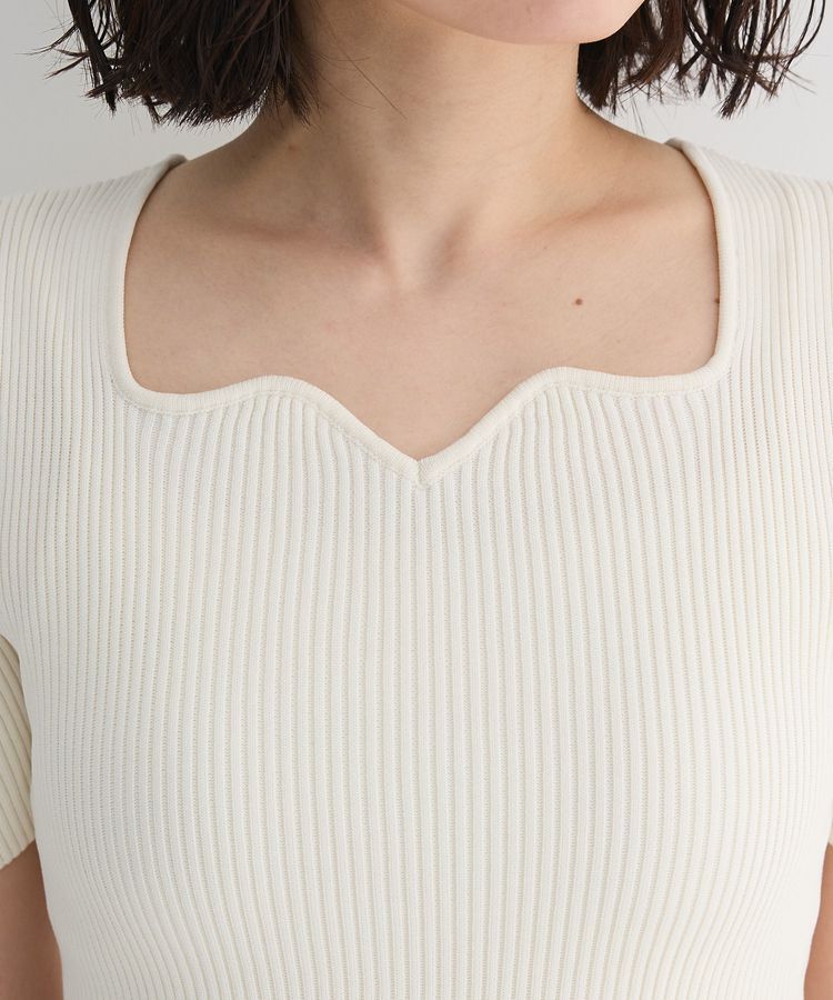 Green Parks「・swing by ハートネックペプラムニット」|ニット・セーター|