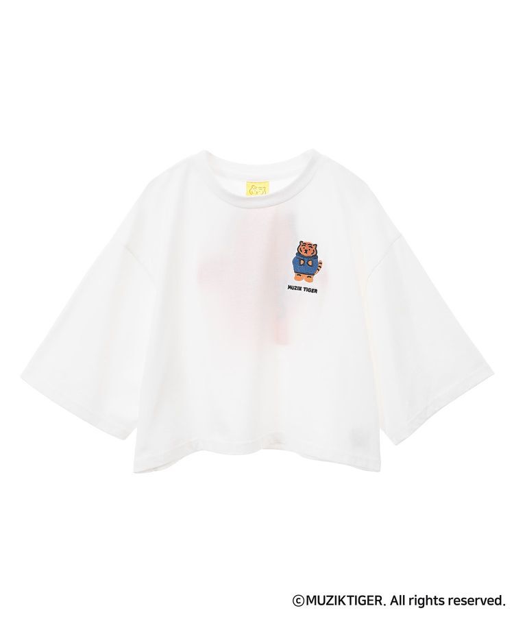 Green Parks「ムジークタイガー/さがら刺繍ワイドショートTシャツ」|Tシャツ・カットソー|