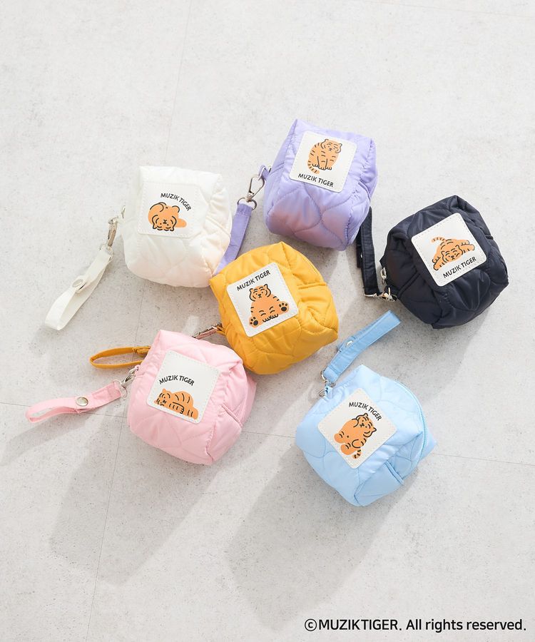 Green Parks「ムジークタイガー/カラーキルトスクエアポーチ」|ポーチ|