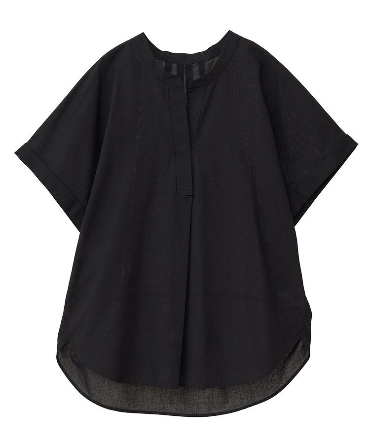 Green Parks「綿麻混フレンチスリーブスキッパーシャツ」|シャツ・ブラウス|