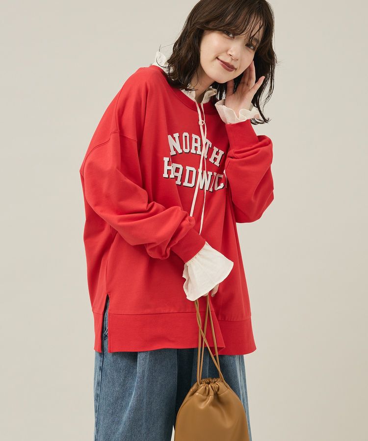 Green Parks「カレッジロゴ裏毛チュニック」|チュニック|