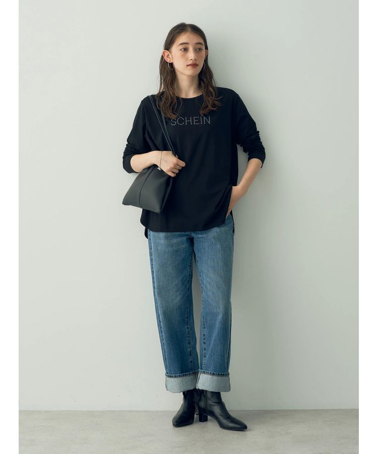 YECCA VECCA「ルーズストレートデニムパンツ」|デニム|