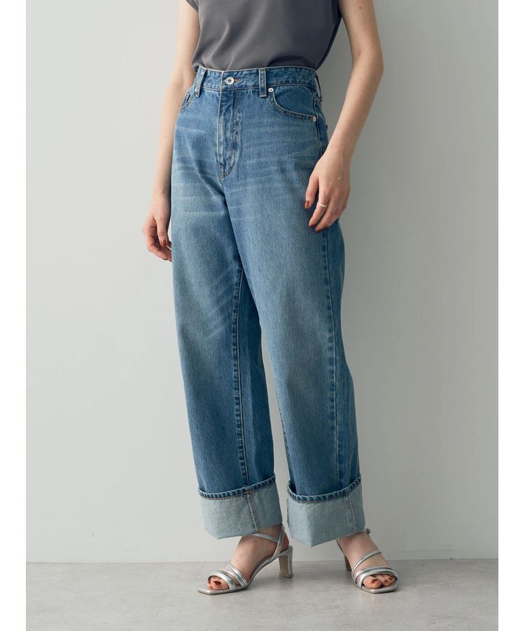 YECCA VECCA「ルーズストレートデニムパンツ」|デニム|