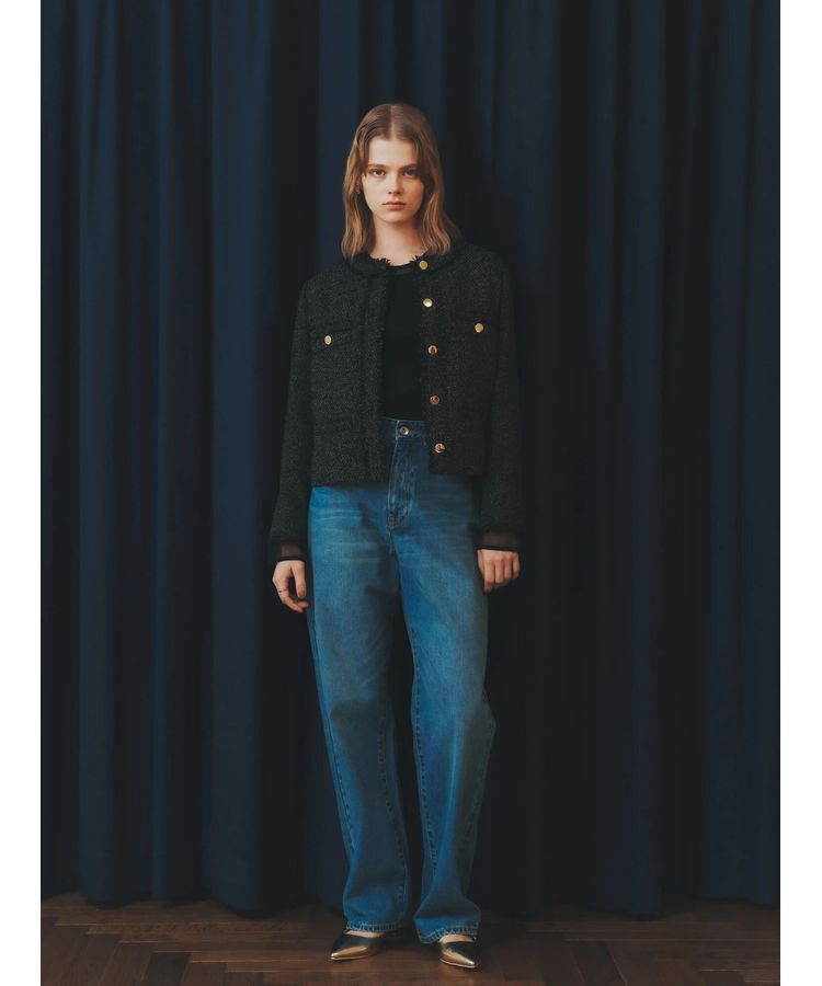 YECCA VECCA「ルーズストレートデニムパンツ」|デニム|