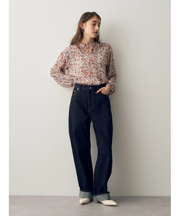 YECCA VECCA「ルーズストレートデニムパンツ」|デニム|