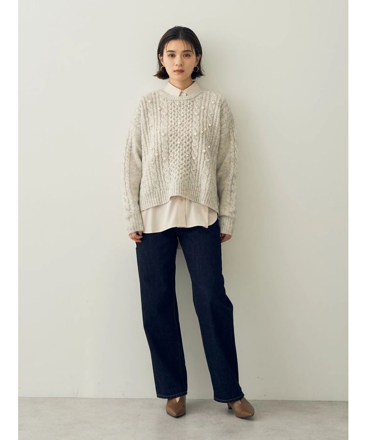 YECCA VECCA「ルーズストレートデニムパンツ」|デニム|