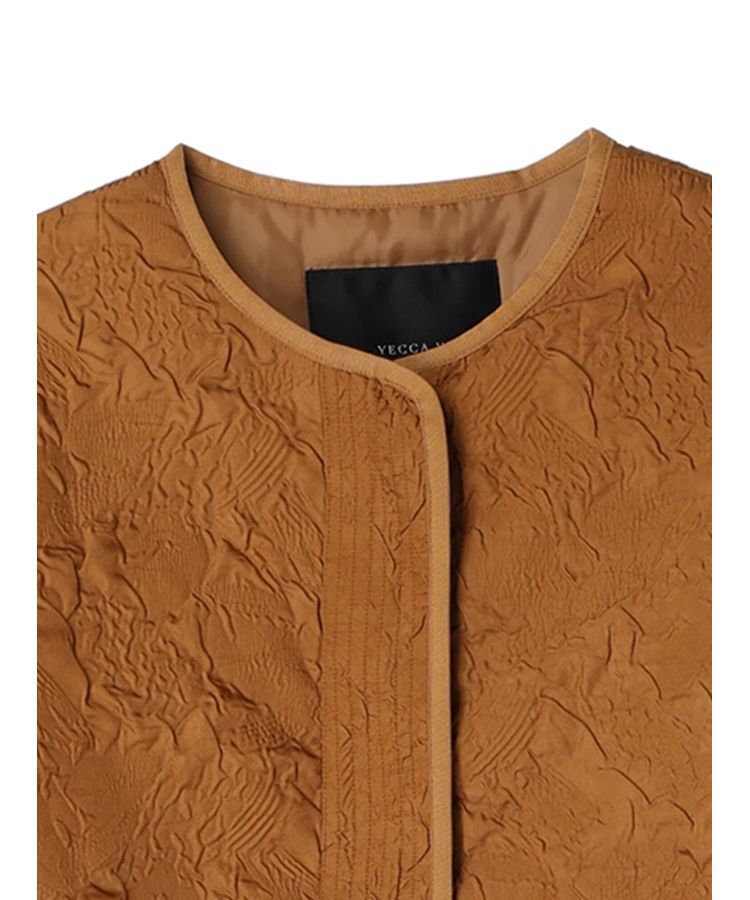 YECCA VECCA「ふくれジャガードミドル丈中綿コート」|その他|