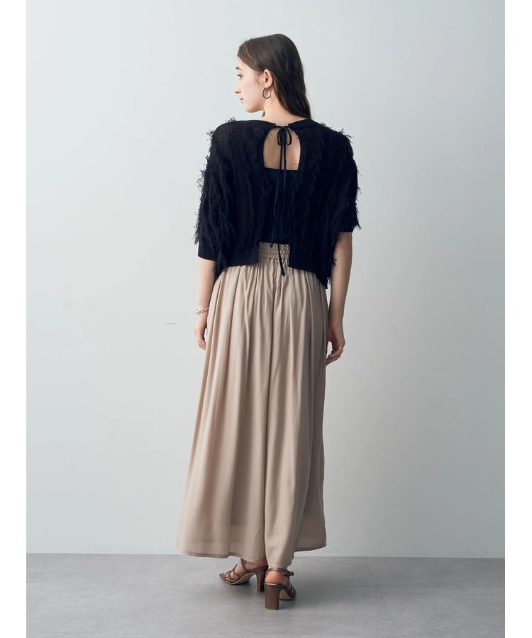 YECCA VECCA「2wayフリンジリボンニット」|ニット・セーター|