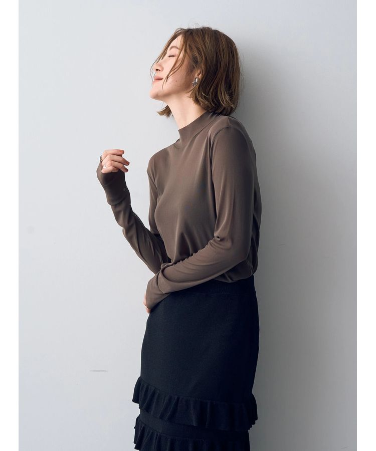 YECCA VECCA「ハイネックシアートップス」|Tシャツ・カットソー|