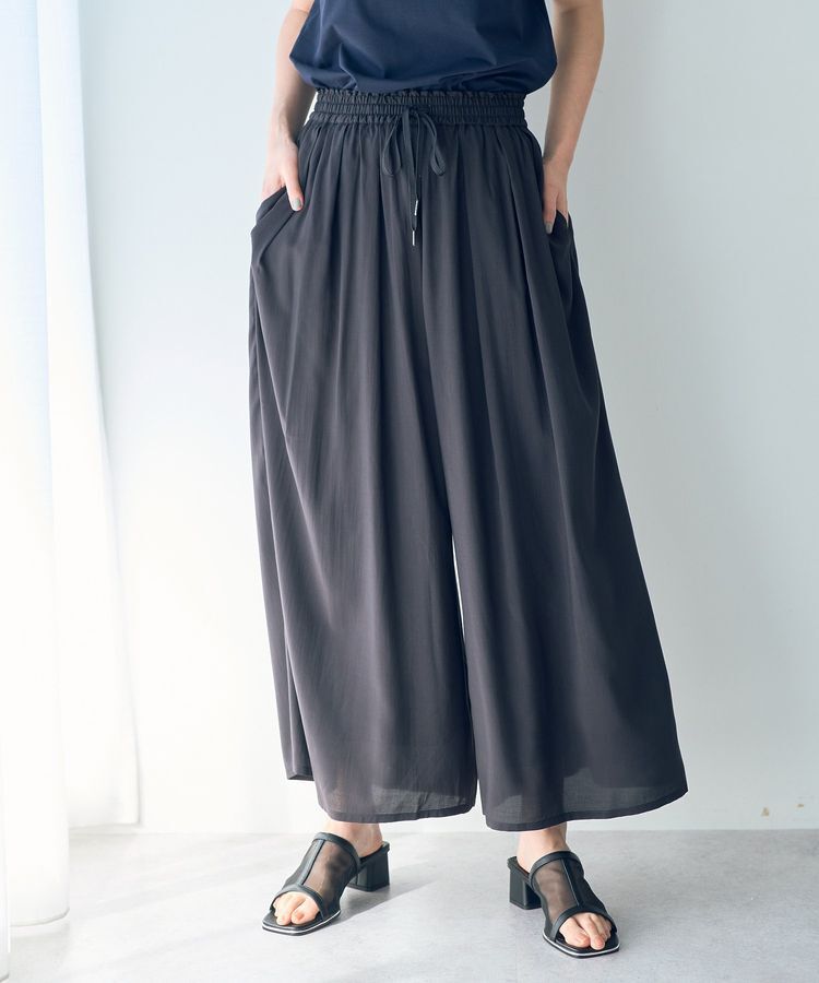 YECCA VECCA「シルキータックワイドパンツ」|その他|