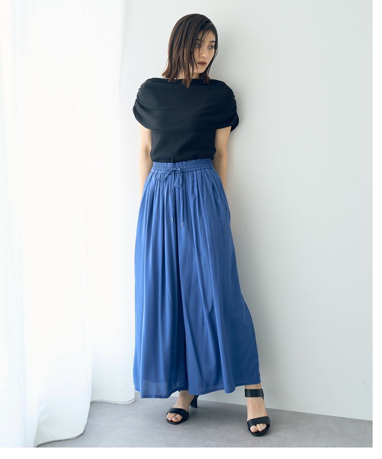 YECCA VECCA「シルキータックワイドパンツ」|その他|