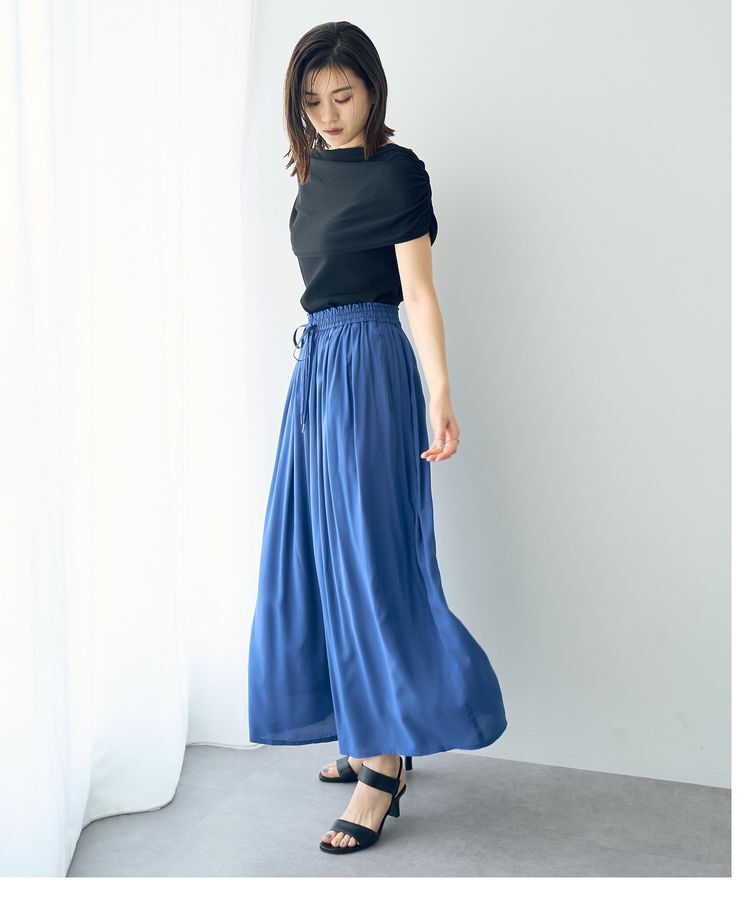 YECCA VECCA「シルキータックワイドパンツ」|その他|