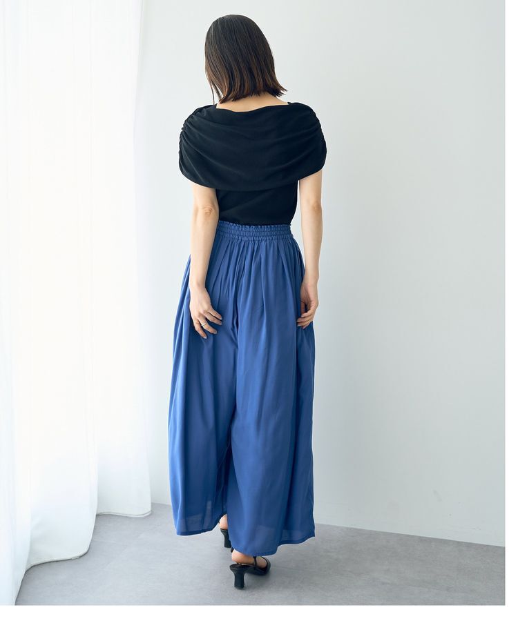 YECCA VECCA「シルキータックワイドパンツ」|その他|