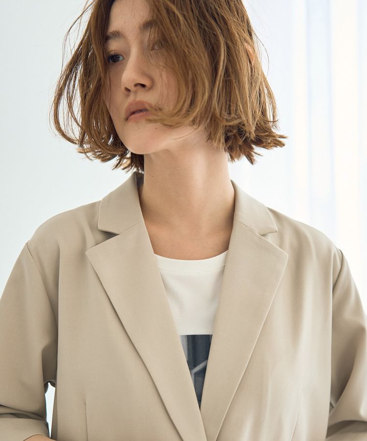 YECCA VECCA「ハーフスリーブジャケット」|テーラードジャケット|