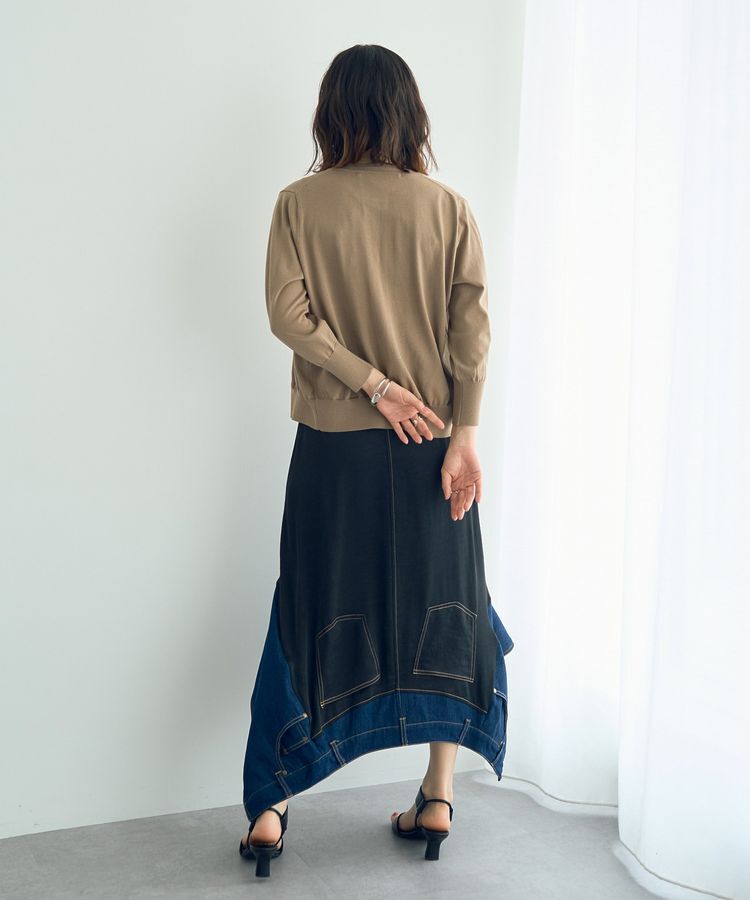 YECCA VECCA「【接触冷感】マシンウォッシャブルクルーネックカーディガン」|カーディガン|