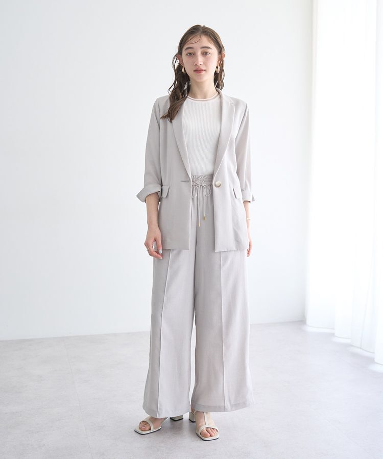 YECCA VECCA「リネンライクジャケット」|テーラードジャケット|