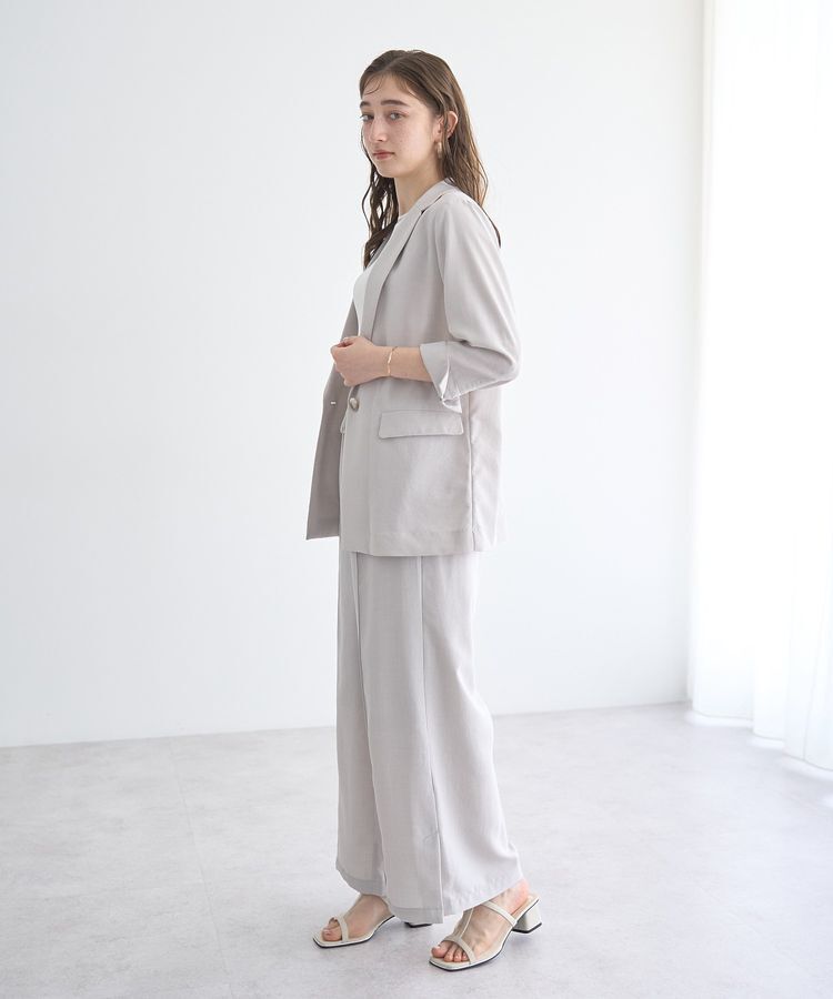 YECCA VECCA「リネンライクジャケット」|テーラードジャケット|