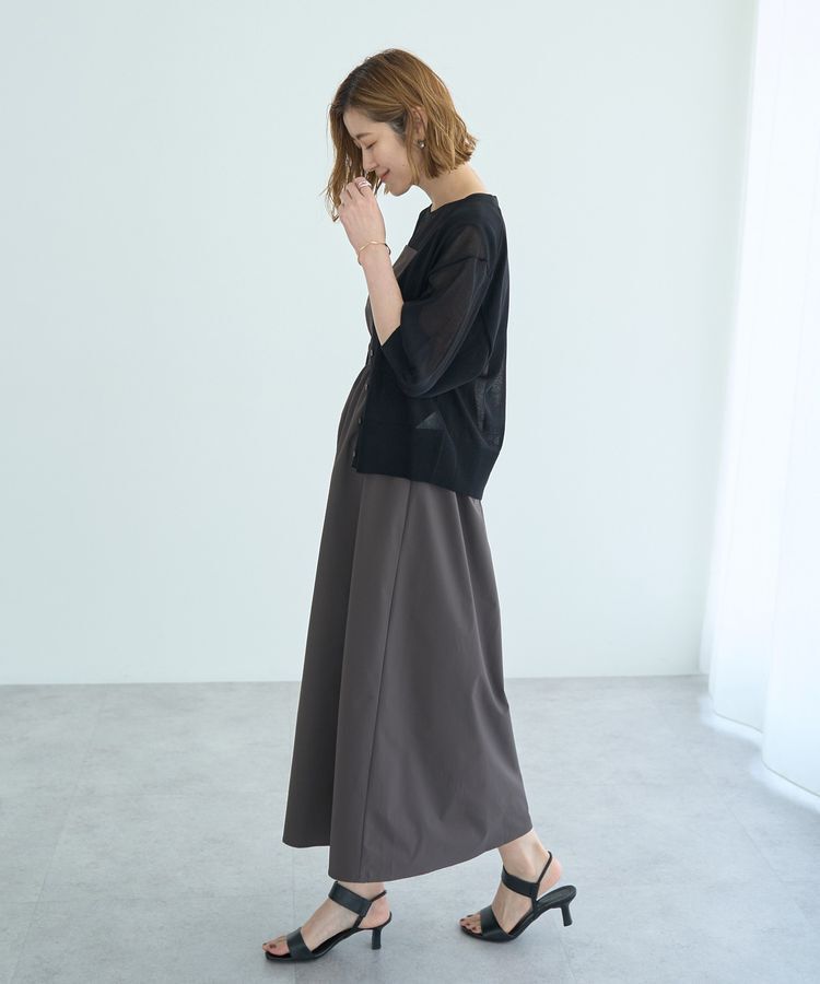 YECCA VECCA「シアーニットVネックカーディガン」|カーディガン|