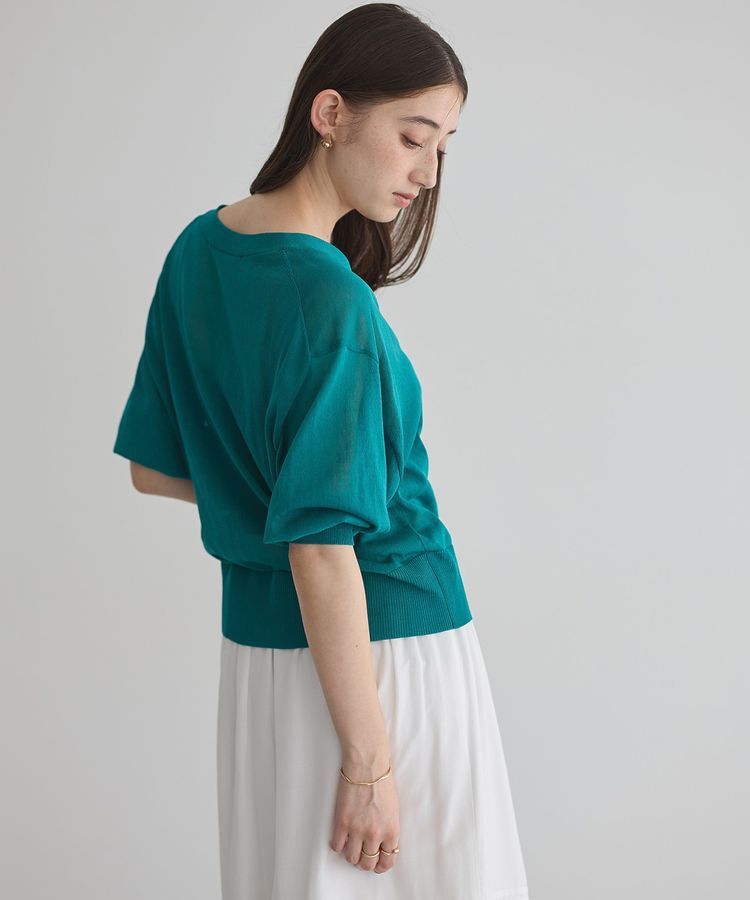 YECCA VECCA「シアーニットVネックカーディガン」|カーディガン|