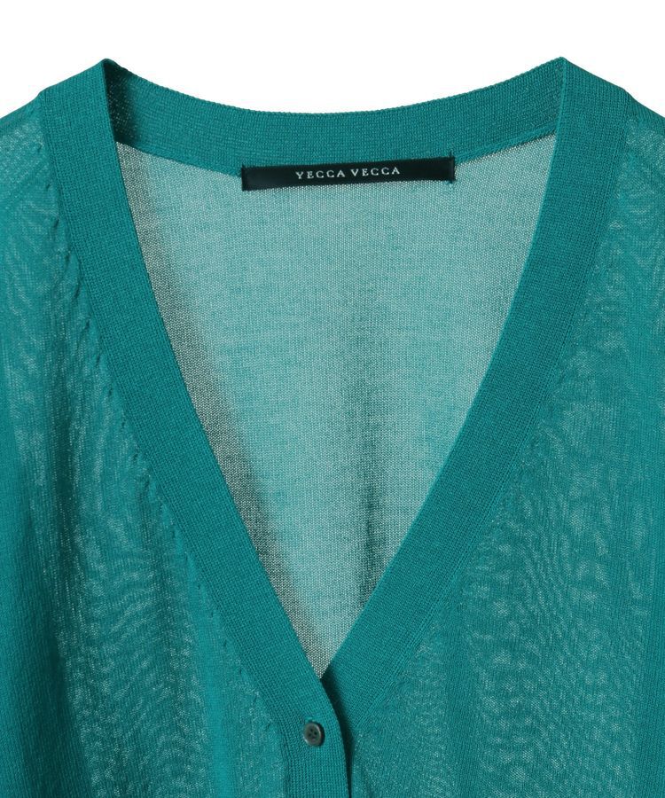 YECCA VECCA「シアーニットVネックカーディガン」|カーディガン|