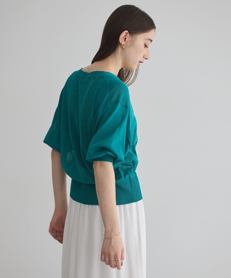 YECCA VECCA「シアーニットVネックカーディガン」|カーディガン|