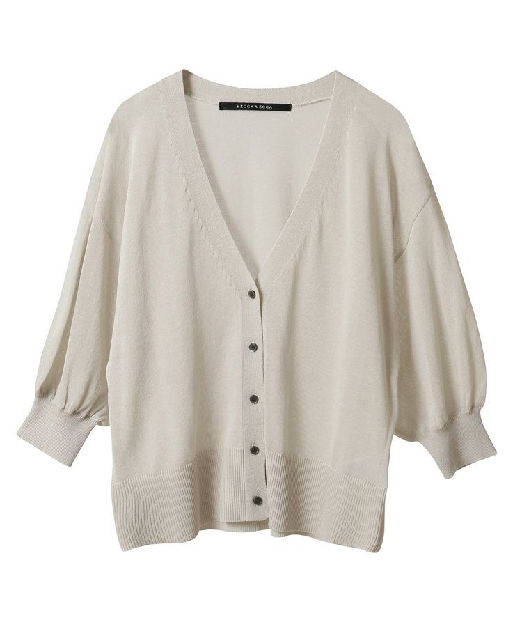 YECCA VECCA「シアーニットVネックカーディガン」|カーディガン|