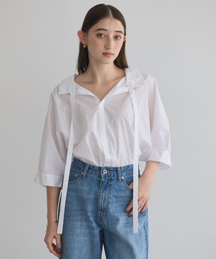 YECCA VECCA「2wayリボンドルマンシャツ」|シャツ・ブラウス|