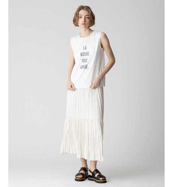 allureville「楊柳調プリーツマーメイドスカート」|スカート|