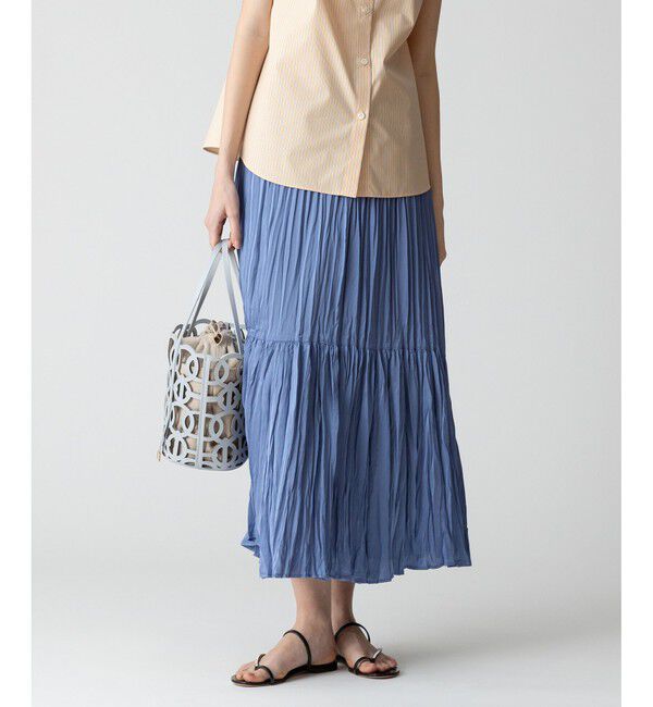 allureville「楊柳調プリーツマーメイドスカート」|スカート|