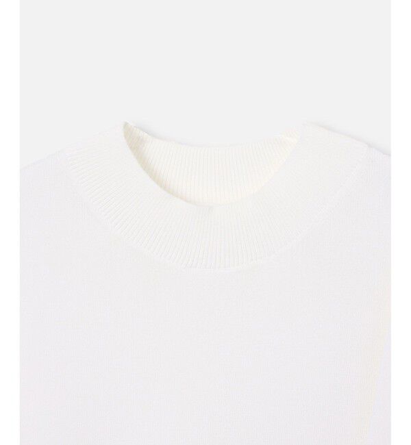 allureville「◇ 総針モックネック5分袖プルオーバー」|ニット・セーター|