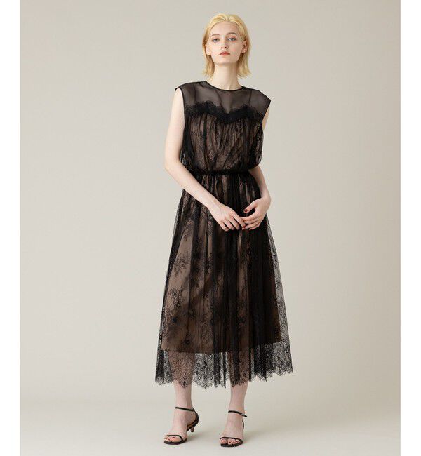 LOULOU WILLOUGHBY「【LOULOU WILLOUGHBY】レース切替ワンピース」|ワンピース|