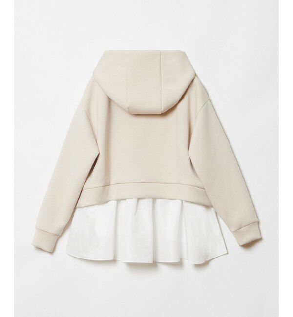 LOULOU WILLOUGHBY「【LOULOU WILLOUGHBY】タフタペプラムレイヤードフーディー」|スウェット・ジャージ|