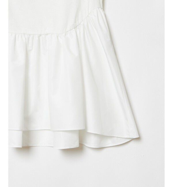 LOULOU WILLOUGHBY「【LOULOU WILLOUGHBY】タフタペプラムレイヤードフーディー」|スウェット・ジャージ|