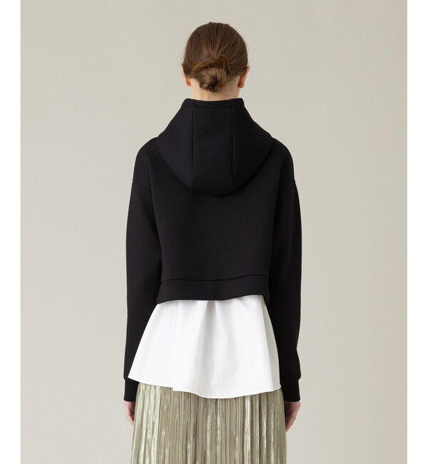 LOULOU WILLOUGHBY「【LOULOU WILLOUGHBY】タフタペプラムレイヤードフーディー」|スウェット・ジャージ|