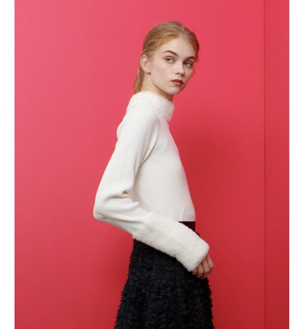 LOULOU WILLOUGHBY「◇【LOULOU WILLOUGHBY】ファーアクセントプルオーバー」|ニット・セーター|