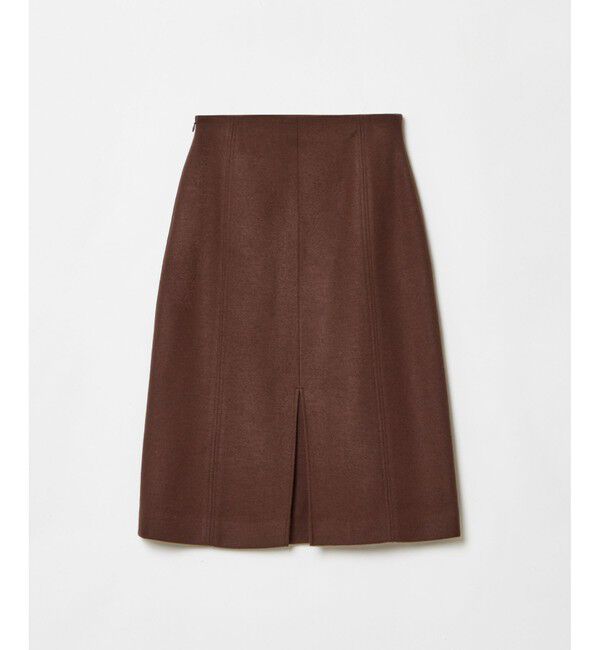 allureville「ハードメルトンスムースミディスカート」|タイト|