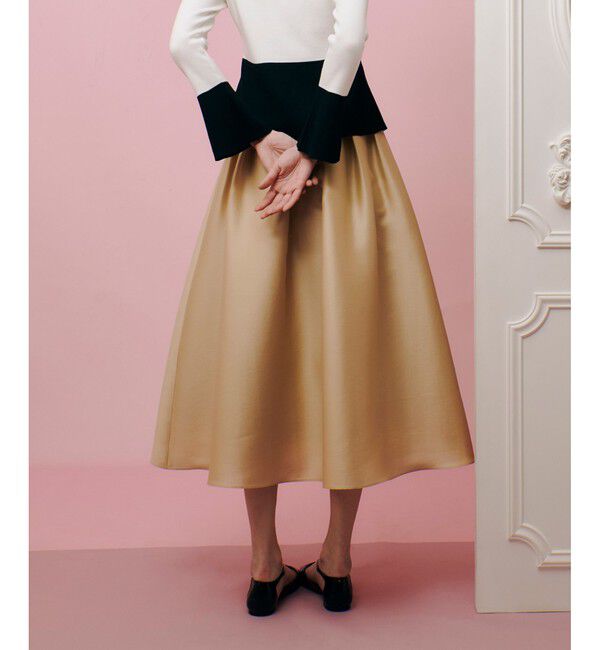 LOULOU WILLOUGHBY「【LOULOU WILLOUGHBY】シルキーダブルクロススカート」|スカート|