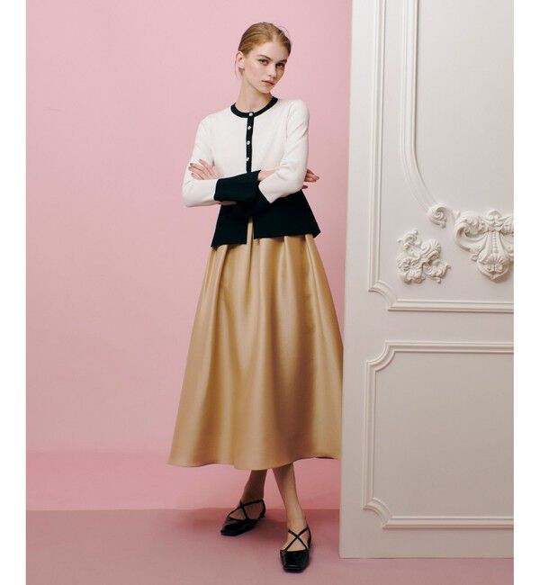 LOULOU WILLOUGHBY「【LOULOU WILLOUGHBY】シルキーダブルクロススカート」|スカート|