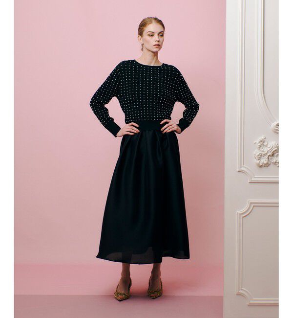 LOULOU WILLOUGHBY「【LOULOU WILLOUGHBY】シルキーダブルクロススカート」|スカート|