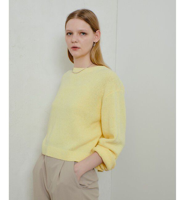 allureville「エアリーループバックスリットプルオーバー」|ニット・セーター|