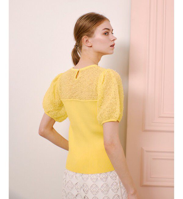 LOULOU WILLOUGHBY「【LOULOU WILLOUGHBY】レーシーニットビスチェプルオーバー」|ニット・セーター|