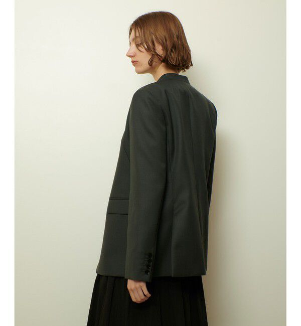 allureville「ウールサージノーカラージャケット」|その他|