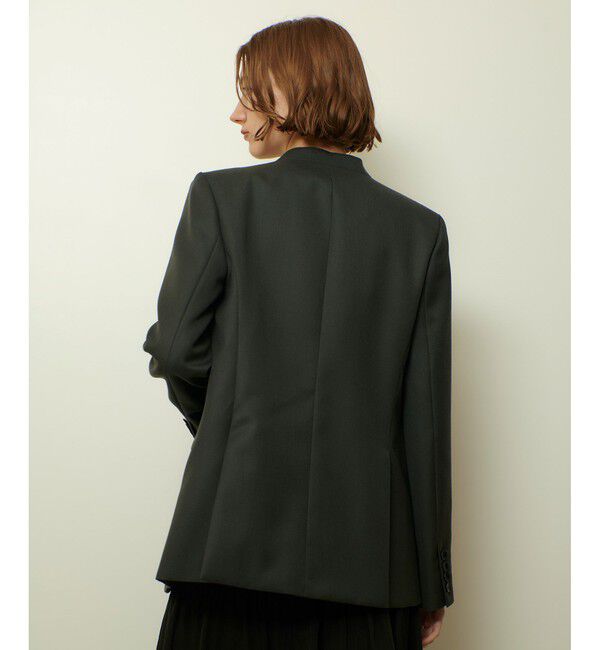 allureville「ウールサージノーカラージャケット」|その他|