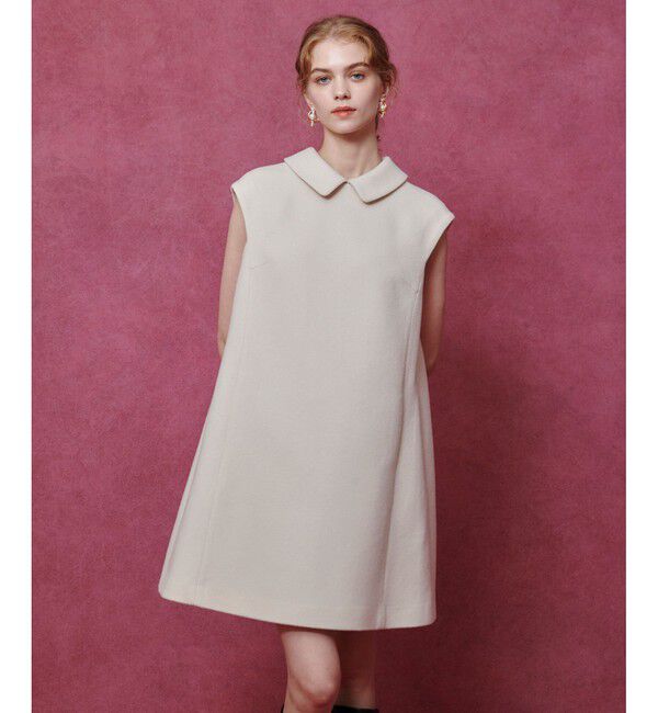 LOULOU WILLOUGHBY「【LOULOU WILLOUGHBY】ビーバーステンカラーワンピース」|ワンピース|