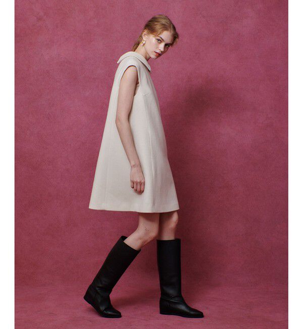 LOULOU WILLOUGHBY「【LOULOU WILLOUGHBY】ビーバーステンカラーワンピース」|ワンピース|