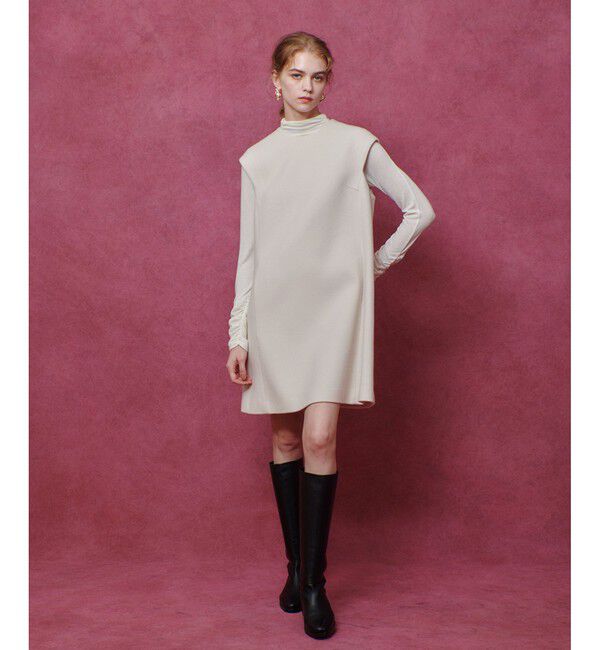 LOULOU WILLOUGHBY「【LOULOU WILLOUGHBY】ビーバーステンカラーワンピース」|ワンピース|