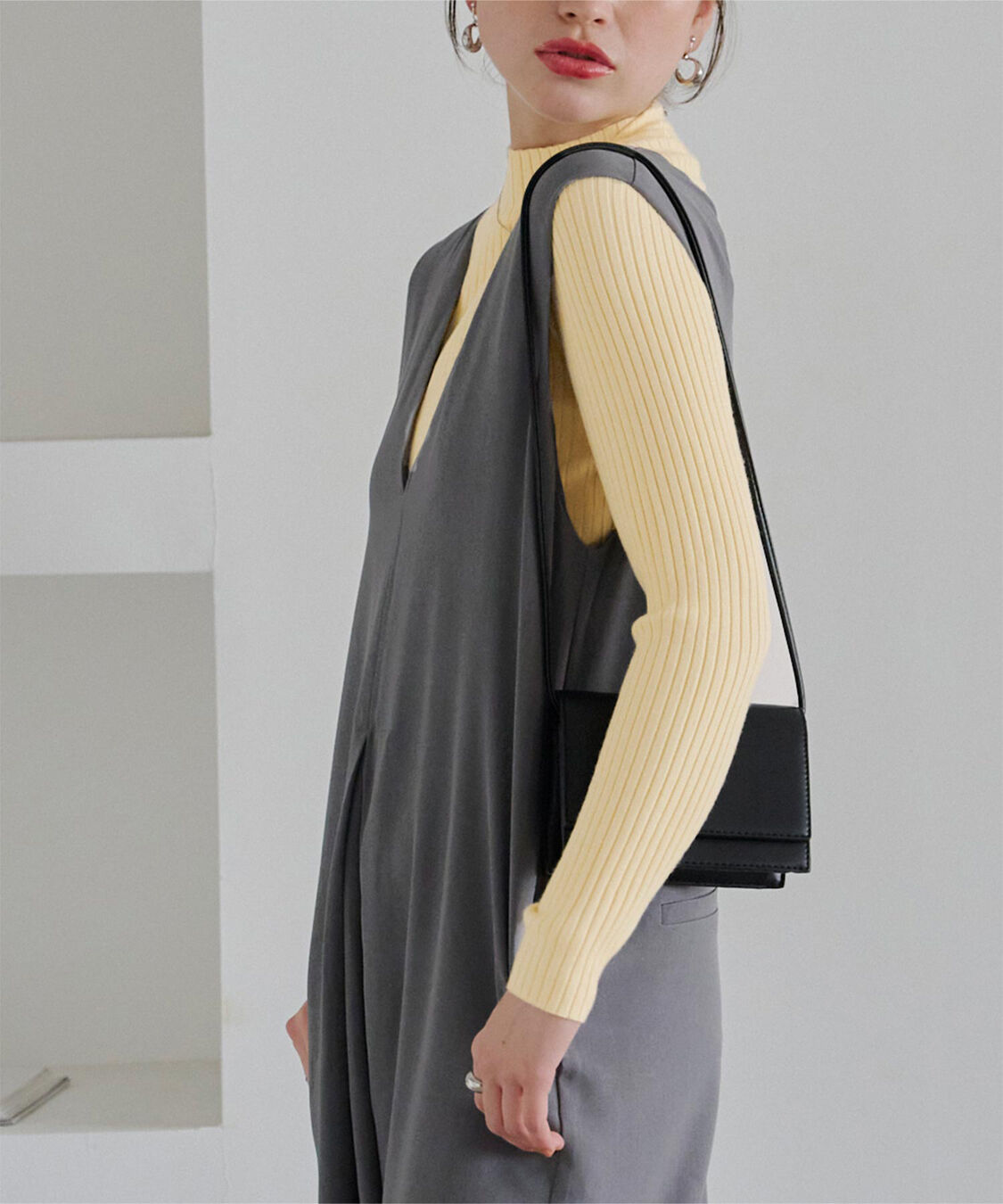 titivate「ハイネックリブ編みニット」|ニット・セーター|