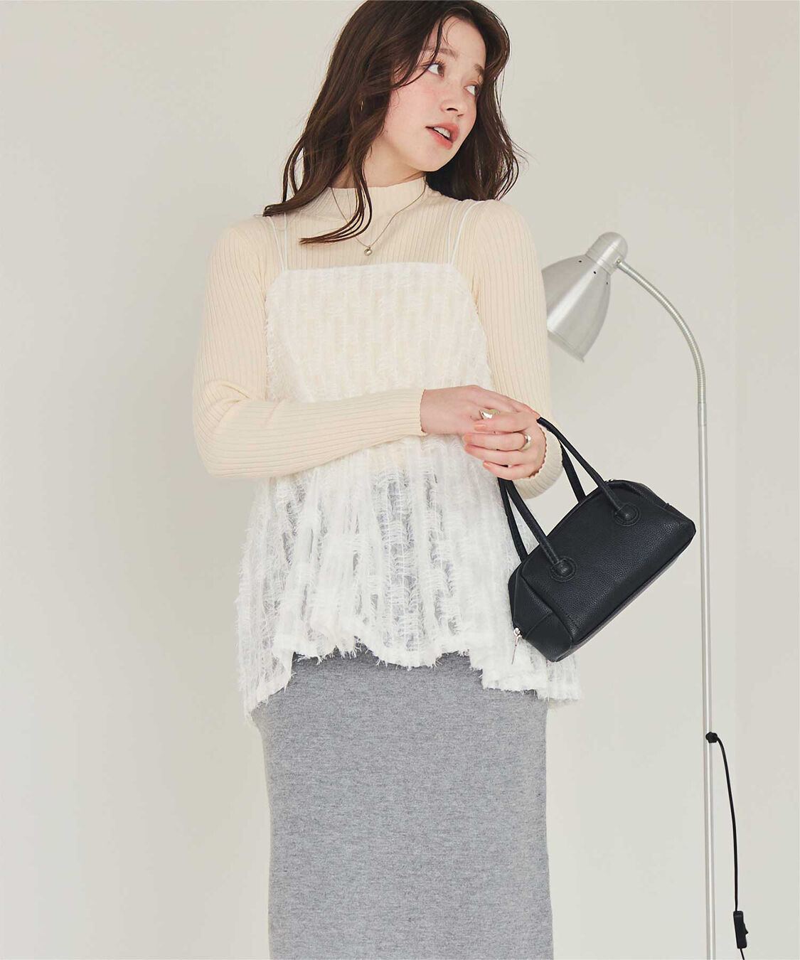 titivate「ハイネックリブ編みニット」|ニット・セーター|