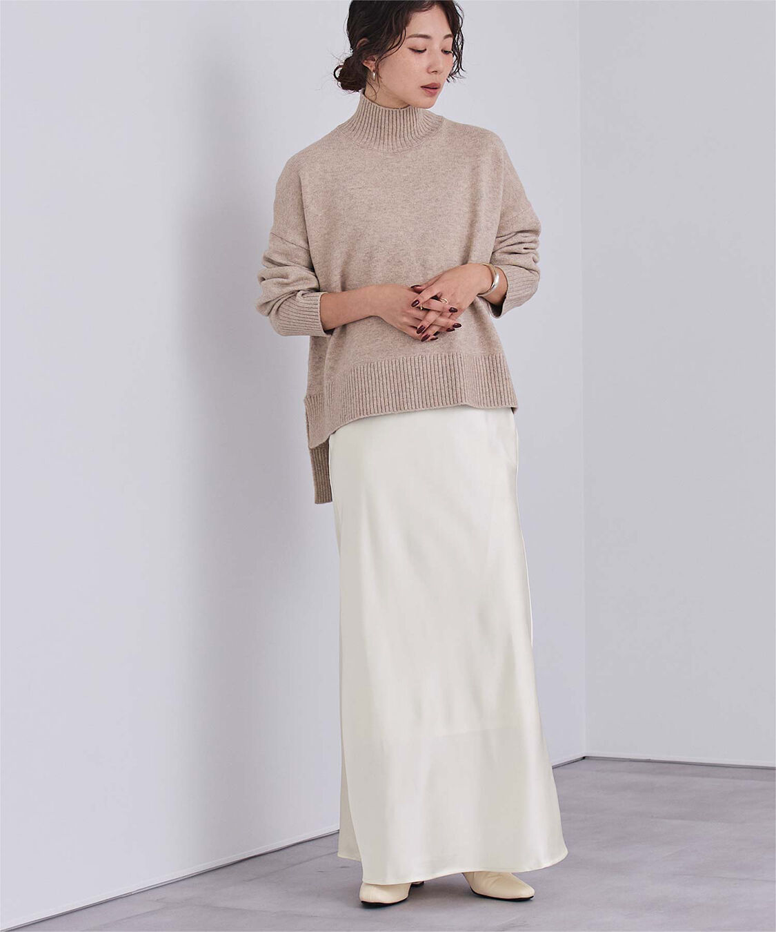 ur's「サテンマーメイドマキシスカート」|スカート|