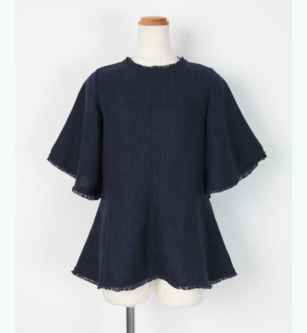 ur's「サマーツイードフレアスリーブペプラムトップス」|Tシャツ・カットソー|